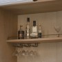 Bespoke home bar | Linen Back Bar Shelves | Interior Designers